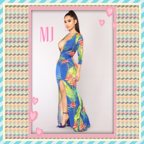 🎀NWOT🎀Tropics Print Dress🎀 - Picture 1 of 3